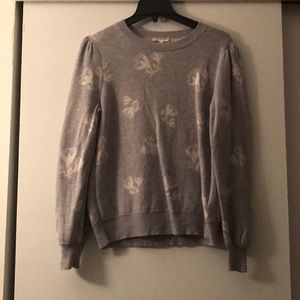 Rebecca Taylor Grey Floral Sweater